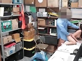 Weeping Petite Teenage Thief Penalize Fucked On Cctv By A Cop