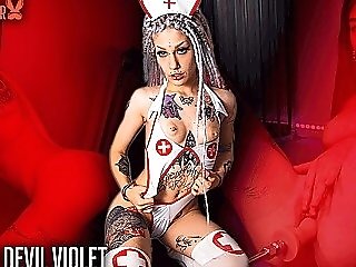 Satan Violet In Sexy Medic Prescribes The Fuck Machine