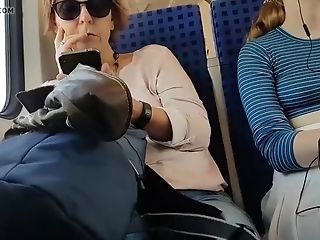 Nice Blonde In Train