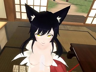 Ahri From League Of Legends Gives Oral Pleasure In Anime Porn Vr